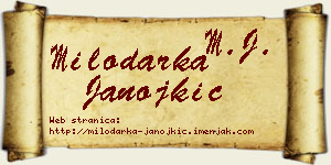 Milodarka Janojkić vizit kartica